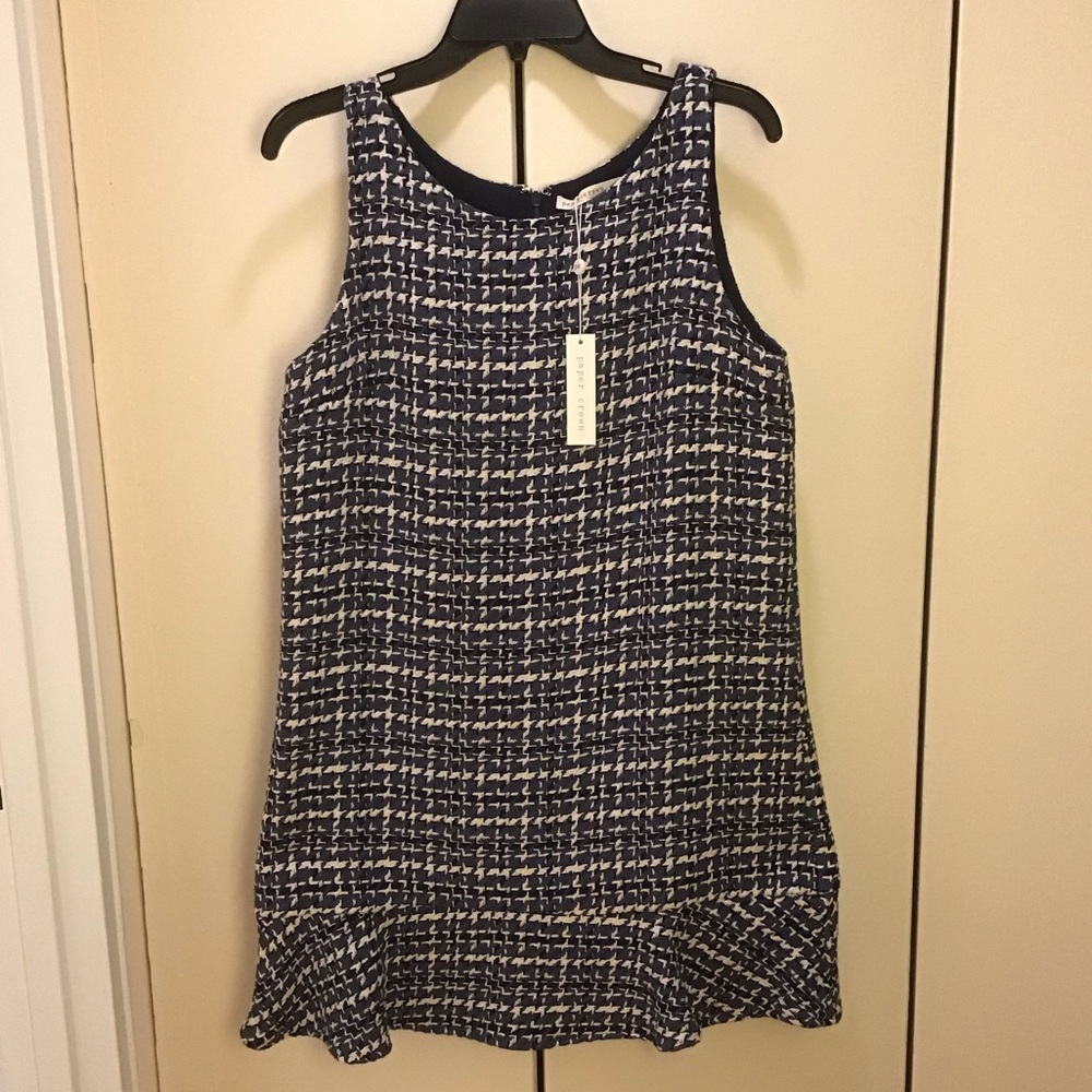 Blue/black/white Houndstooth Dress (Medium)
